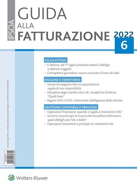 Guida alla Fatturazione – Giugno 2022 Cover