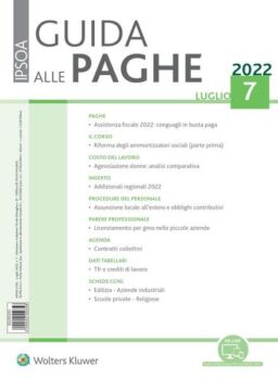 Guida alle paghe – Luglio 2022