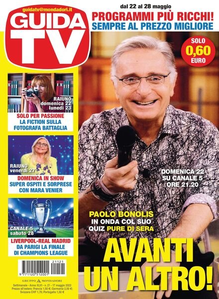GuidaTV – 17 maggio 2022 Cover