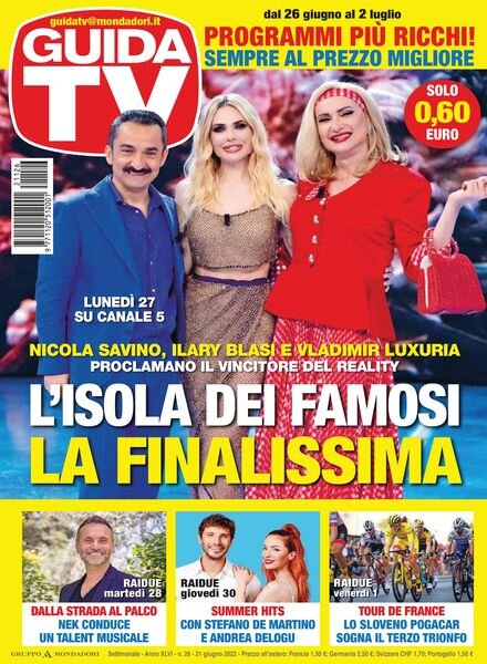 GuidaTV – 21 giugno 2022 Cover