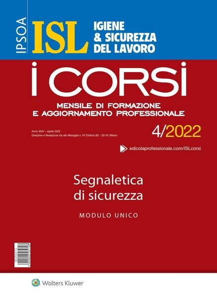 Igiene & Sicurezza del Lavoro Corsi – Aprile 2022 Cover