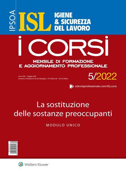 Igiene & Sicurezza del Lavoro Corsi – Maggio 2022 Cover