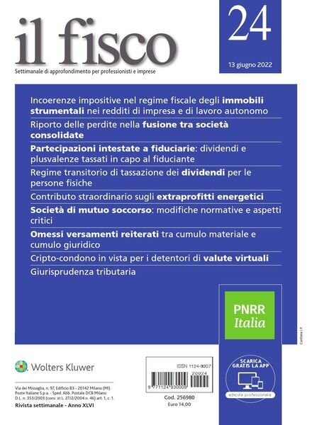 il fisco – 13 Giugno 2022 Cover
