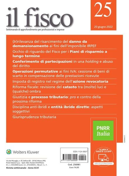 il fisco – 20 Giugno 2022 Cover
