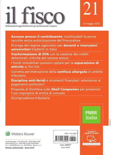 il fisco – 23 Maggio 2022 Cover