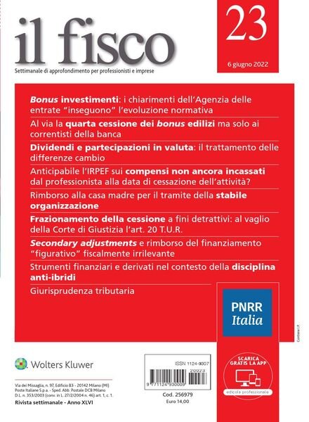 il fisco – 6 Giugno 2022 Cover