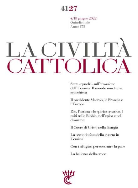 La Civilta Cattolica – 4 Giugno 2022 Cover