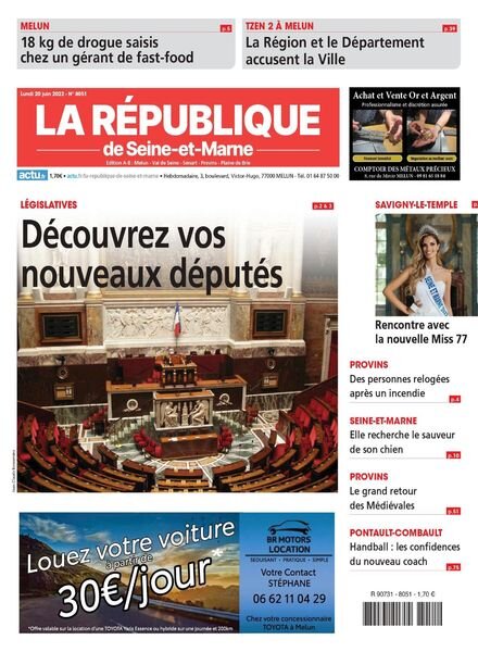 La Republique de Seine et Marne – 20 juin 2022 Cover