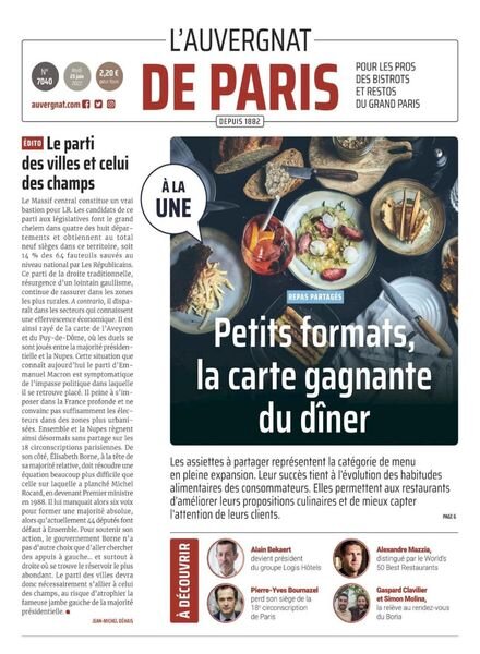 L’Auvergnat de Paris – juin 2022 Cover