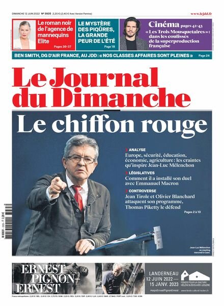 Le Journal du Dimanche – 12 juin 2022 Cover