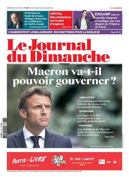 Le Journal du Dimanche – 19 juin 2022 Cover