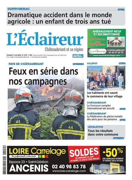 L’Eclaireur de Chateaubriant – juin 2022 Cover