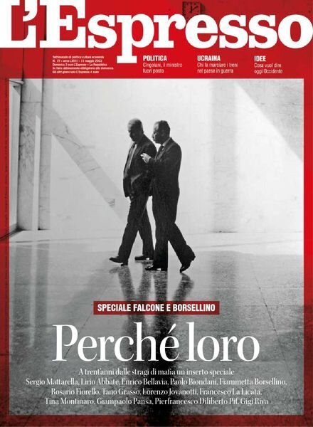 l’Espresso – 15 Maggio 2022 Cover
