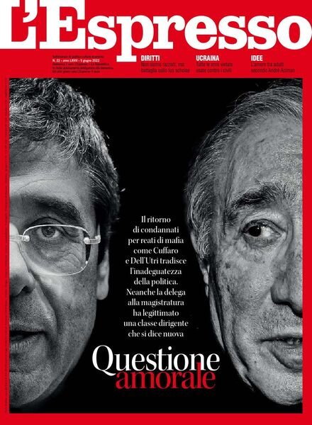 l’Espresso – 5 Giugno 2022 Cover