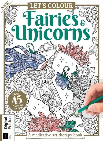 Let’s Colour – Fairies & Unicorns – 1st Edition 2022 Cover
