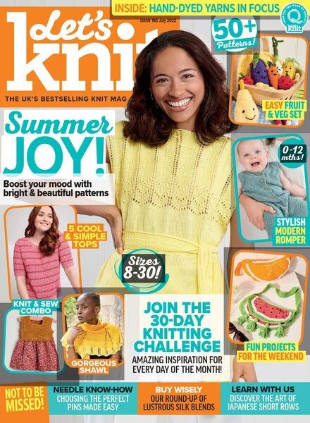 Let’s Knit – Issue 185 – July 2022 Cover