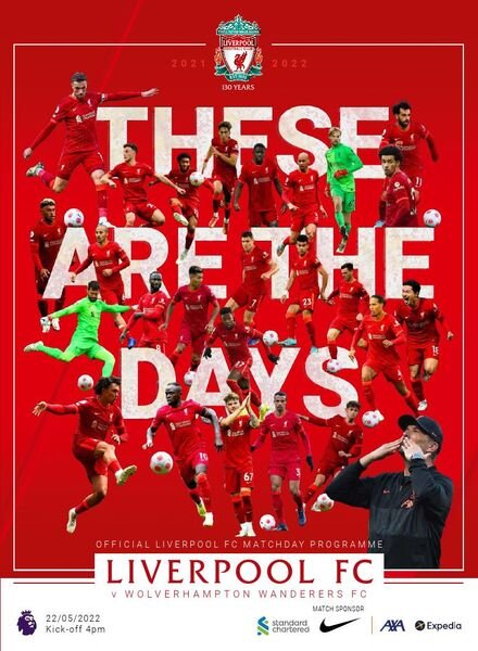 Liverpool FC Programmes – vs Wolverhampton Wanderers – 22 May 2022 Cover