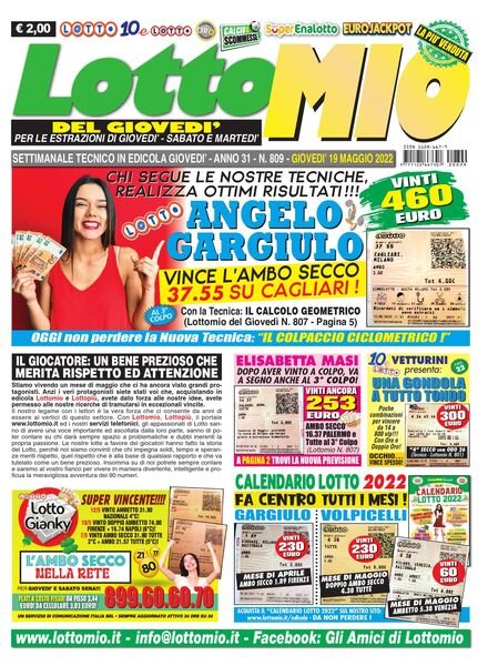 Lottomio del Giovedi – 19 Maggio 2022 Cover