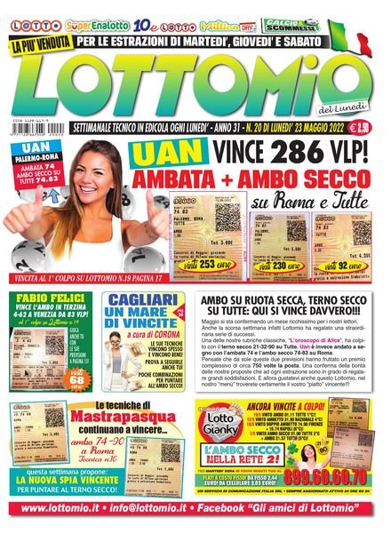Lottomio del Lunedi – 23 Maggio 2022 Cover