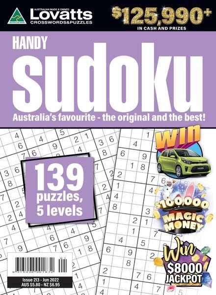 Lovatts Handy Sudoku – June 2022 Cover