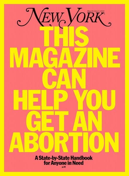 New York Magazine – May 23 2022 Cover