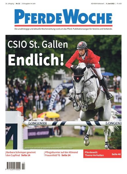 PferdeWoche – 09 Juni 2022 Cover