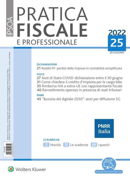 Pratica Fiscale e Professionale – 20 Giugno 2022 Cover