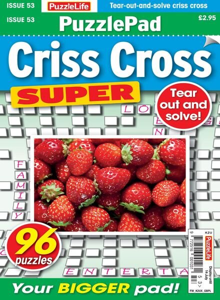PuzzleLife PuzzlePad Criss Cross Super – 16 June 2022 Cover