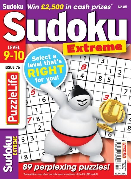 PuzzleLife Sudoku Extreme – June 2022 Cover