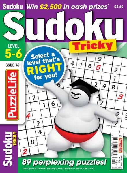 PuzzleLife Sudoku Tricky – June 2022 Cover