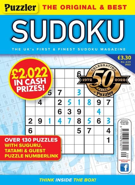 Puzzler Sudoku – June 2022 Cover