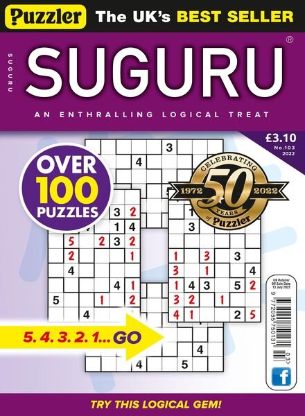 Puzzler Suguru – June 2022 Cover