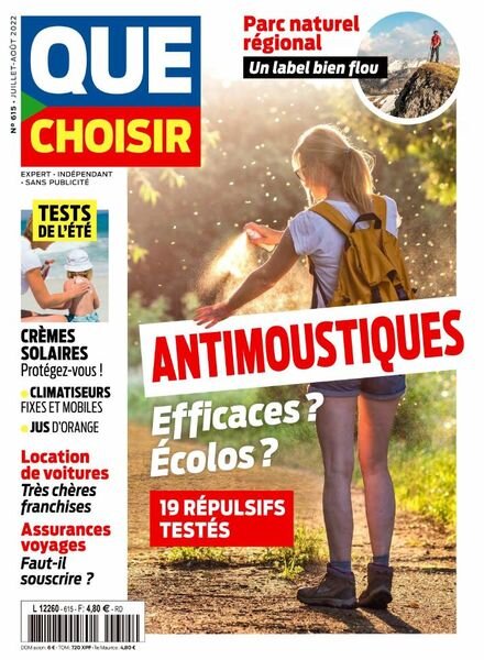 Que Choisir – Juillet-Aout 2022 Cover