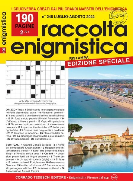 Raccolta Enigmistica – luglio 2022 Cover