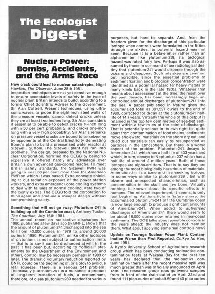 Resurgence & Ecologist – Digest Vol 11 N 4 – July-August 1981 Cover