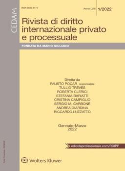 Rivista di Diritto Internazionale Privato e Processuale – Gennaio-Marzo 2022