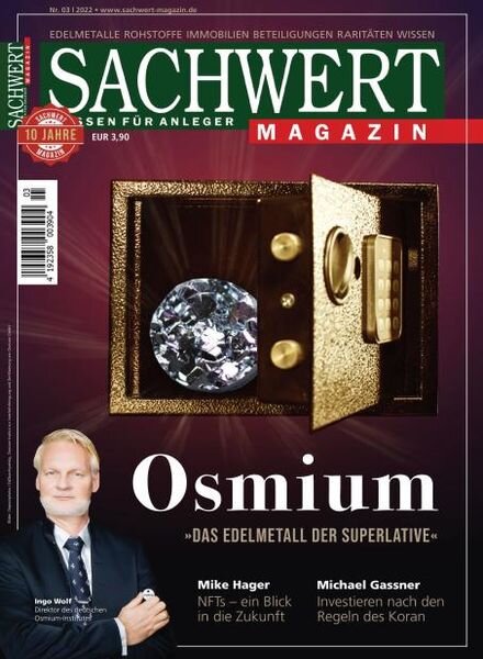 Sachwert Magazin – Juli 2022 Cover