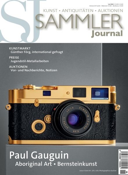 SAMMLER Journal – 15 Mai 2022 Cover