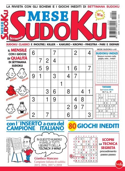 Settimana Sudoku Mese – 15 giugno 2022 Cover