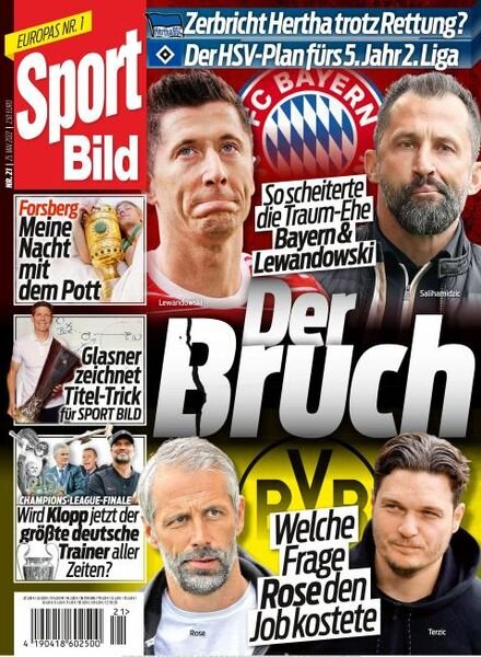 Sport Bild – 25 Mai 2022 Cover