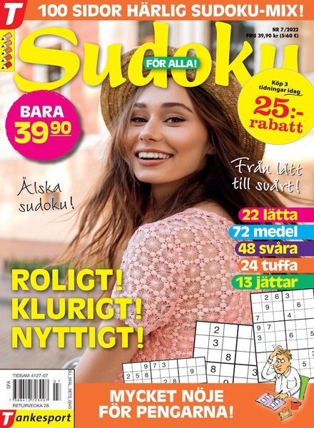 Sudoku fOr alla – 16 juni 2022 Cover