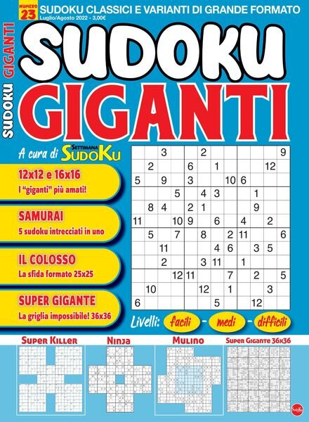 Sudoku Giganti – giugno 2022 Cover