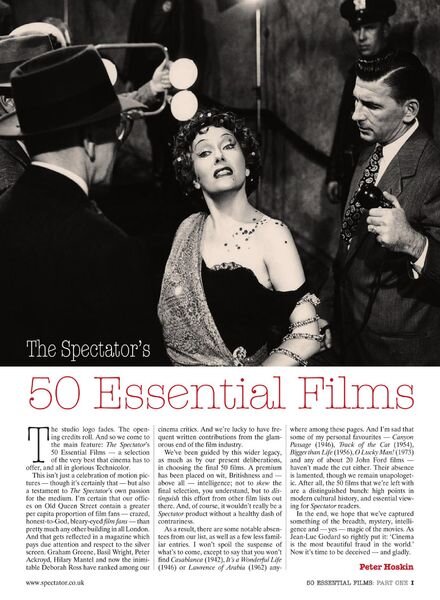 The Spectator – 50 Essential Films Part 1 Cover