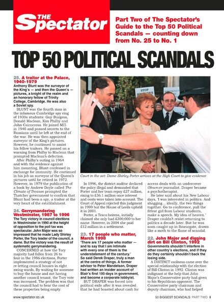 The Spectator – Top 50 Political Scandals Part 2 Cover