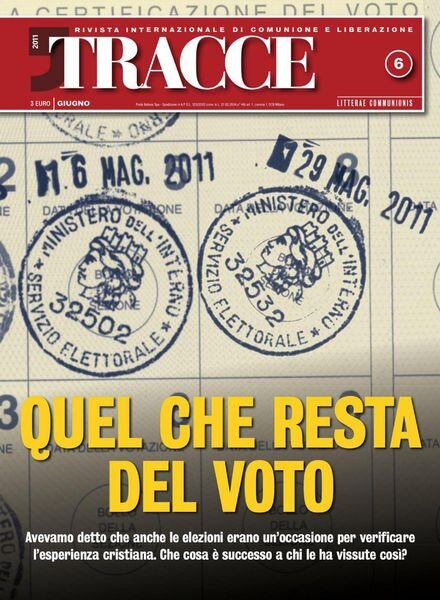 Tracce – Giugno 2011 Cover