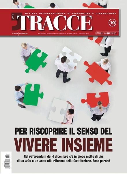 Tracce – Novembre 2016 Cover