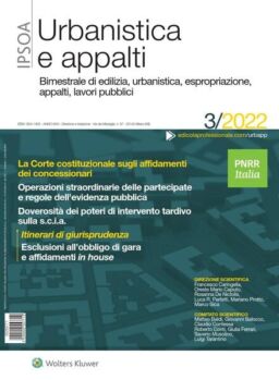 Urbanistica e appalti – N 3 2022