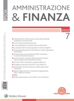 Amministrazione & Finanza – Luglio 2022