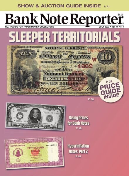 Bank Note Reporter – July 2022 Cover