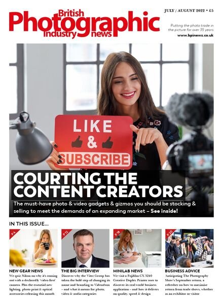 British Photographic Industry News – July-August 2022 Cover